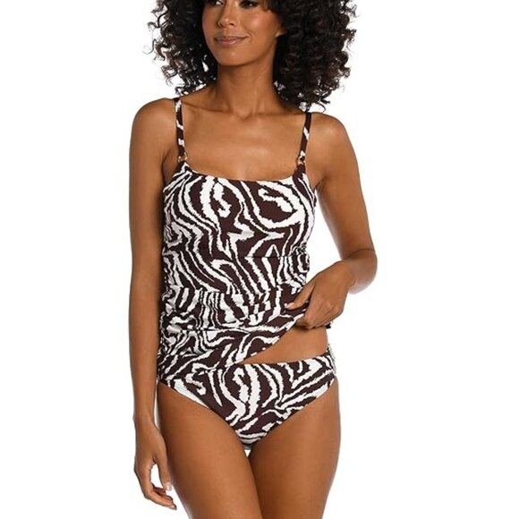 NWT La Blanca Women's Lingerie Strap Tankini Swimsuit Top Sizes 4-10 $100 LLL115 - Picture 3 of 3